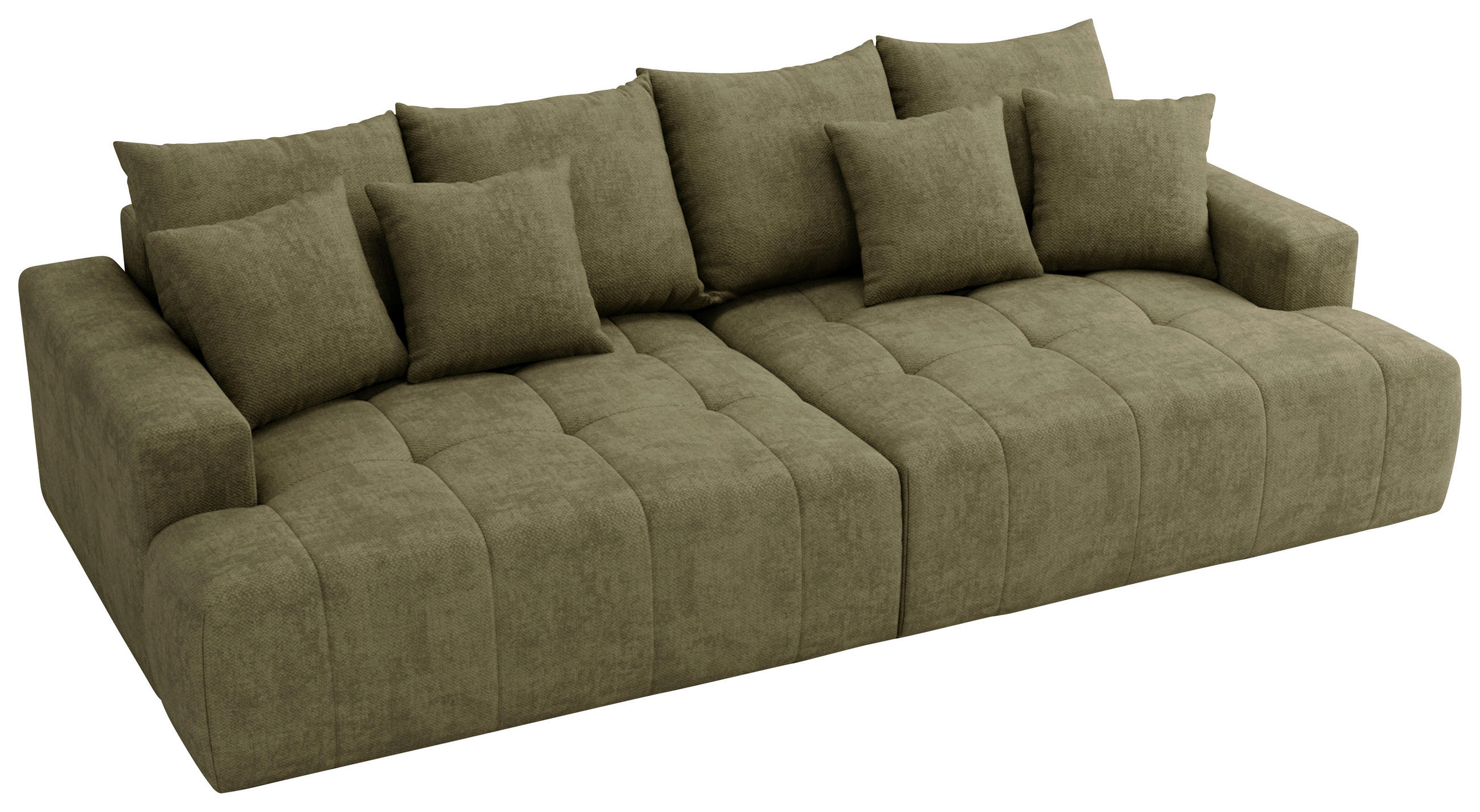 Thumbnail - Livetastic Bigsofa Adele, Olivgrün, Textil, 4-Sitzer, Füllung: Schaumstoff, 270x85x136 cm, Made in EU, Rücken echt, Armt...