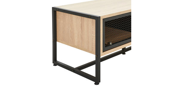 SCHUHBANK 95/40/41 cm - Schwarz/Sonoma Eiche, MODERN, Holz/Metall (95/40/41cm) - Novel