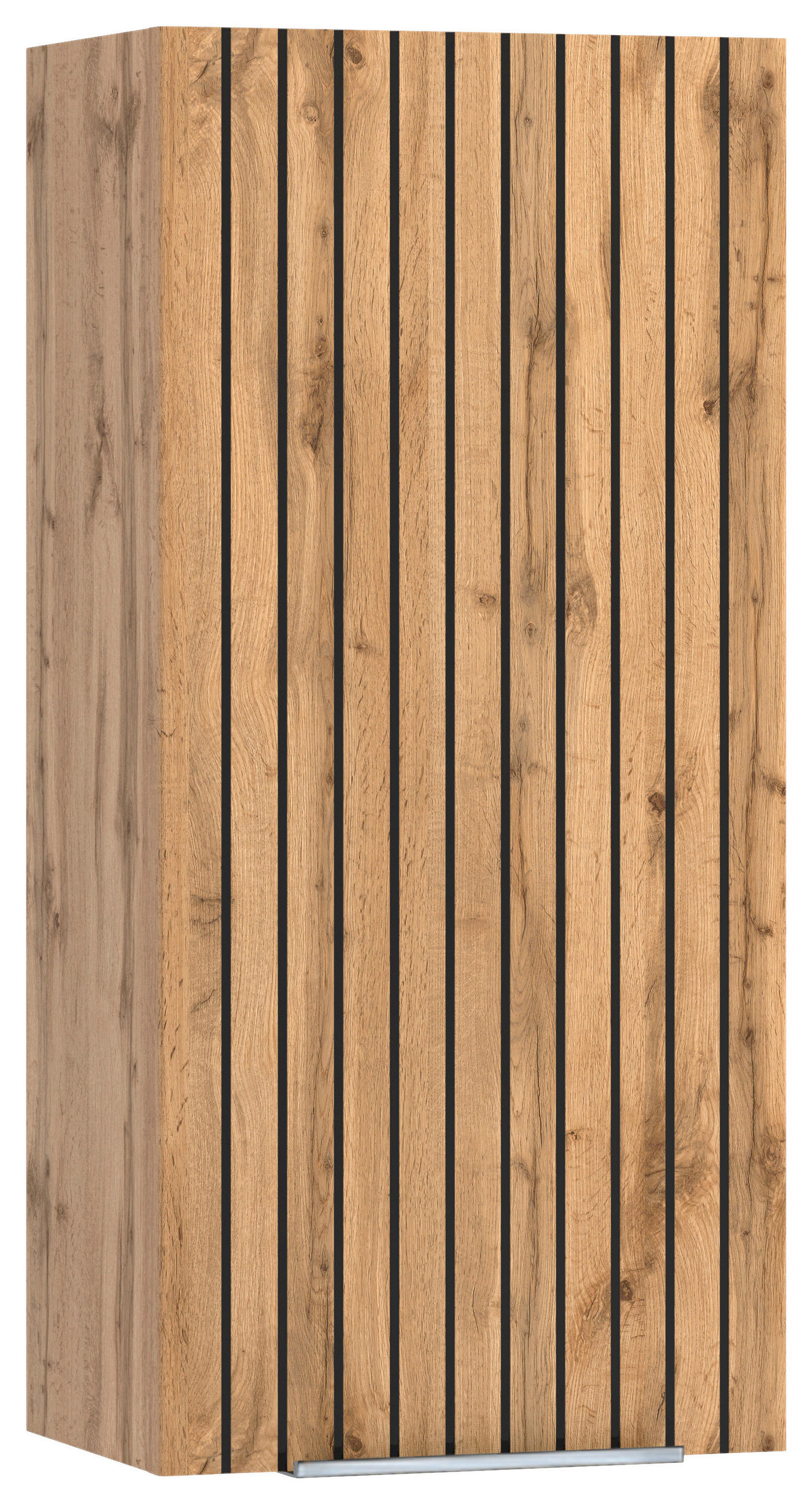 Hängeschrank Jakarta 30/64/20 cm  - Eiche Wotan/Schwarz, MODERN, Holzwerkstoff/Metall (30/64/20cm) - Held