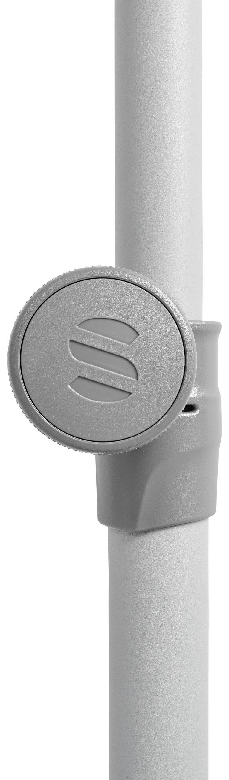 SONNENSCHIRM  195/140 cm  - Platinfarben/Grau, KONVENTIONELL, Metall (195/140cm) - Suncomfort by Glatz