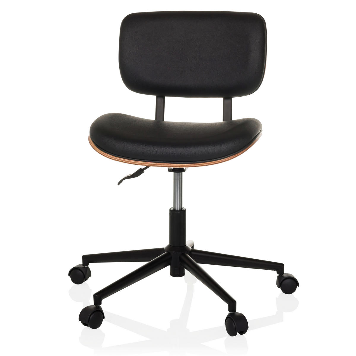 DREHSTUHL Schwarz  - Schwarz, MODERN, Leder/Kunststoff (59/73-83/59cm) - MID.YOU