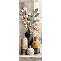 GLASBILD Stillleben, Pflanzen  - Multicolor, Basics, Glas (30/80/1,40cm) - Euroart
