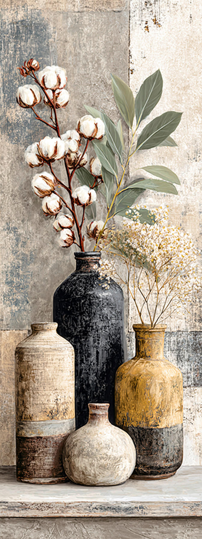 Euroart Glasbild Tuscan Mood IV Mehrfarbig 30x80x1.40 cm