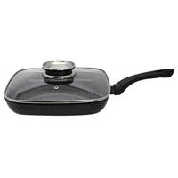 GRILLPFANNE 28/28 cm  - Schwarz, Basics, Metall (28/28cm) - ELO