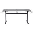 GAMINGTISCH Schwarz  - Schwarz, Design, Holzwerkstoff/Metall (140/60/75cm) - Carryhome