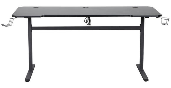GAMINGTISCH Schwarz  - Schwarz, Design, Holzwerkstoff/Metall (140/60/75cm) - Carryhome