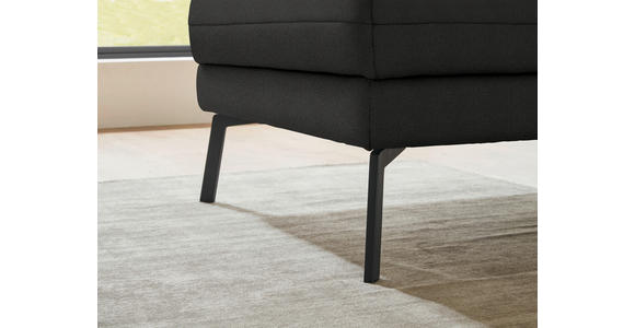 ECKSOFA  in Flachgewebe Anthrazit  175-224/255-365 cm  - Anthrazit/Schwarz, Design, Textil/Metall (175-224/255-365cm) - Dieter Knoll