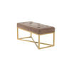 HOCKERBANK 90/40/40 cm Taupe, Goldfarben  - Taupe/Goldfarben, Basics, Kunststoff/Textil (90/40/40cm) - Kayoom