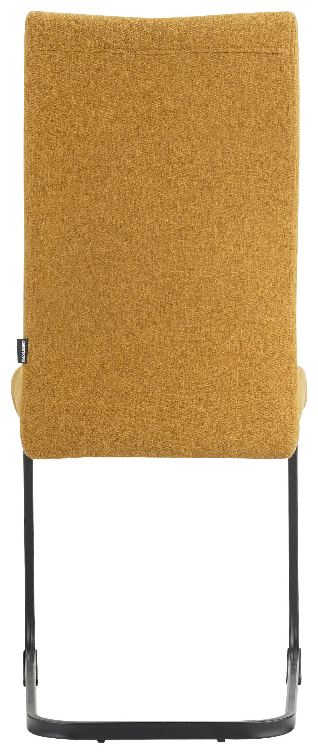 SCHWINGSTUHL  in Eisen Flachgewebe  - Senfgelb/Schwarz, Design, Textil/Metall (44/100/59cm) - Carryhome