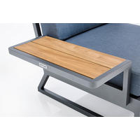 UNIVERSALABLAGE  - Anthrazit/Teakfarben, Holz/Metall (27/24/61cm) - Kettler