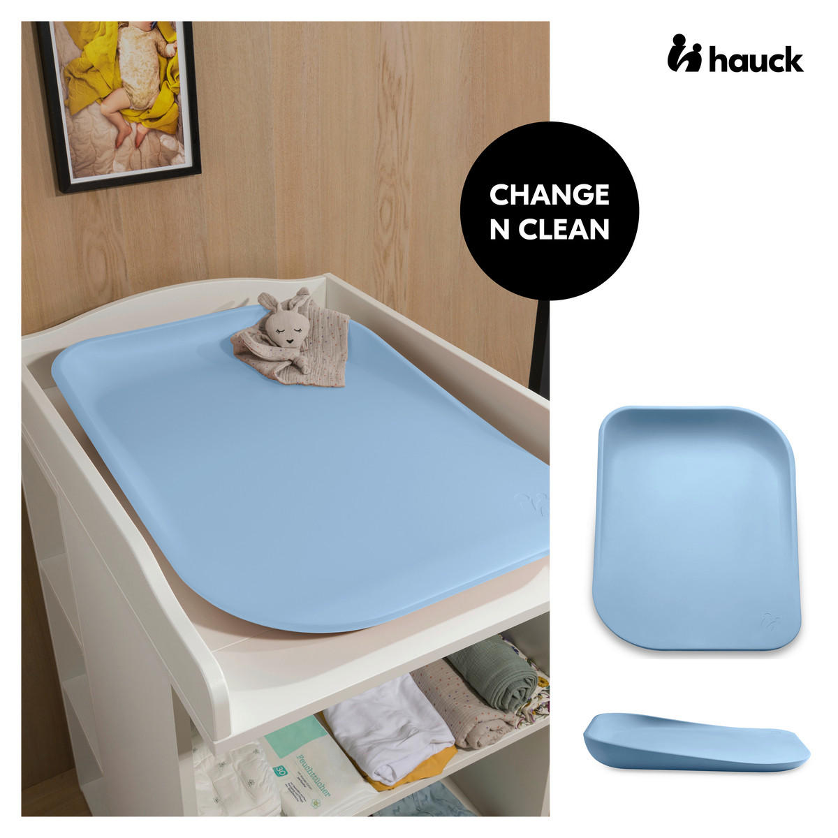 WICKELAUFLAGE   - Hellblau, Basics (50/10/70cm) - Hauck