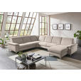 WOHNLANDSCHAFT in Chenille Hellbraun  - Hellbraun/Alufarben, Design, Textil/Metall (265/333/170cm) - Dieter Knoll