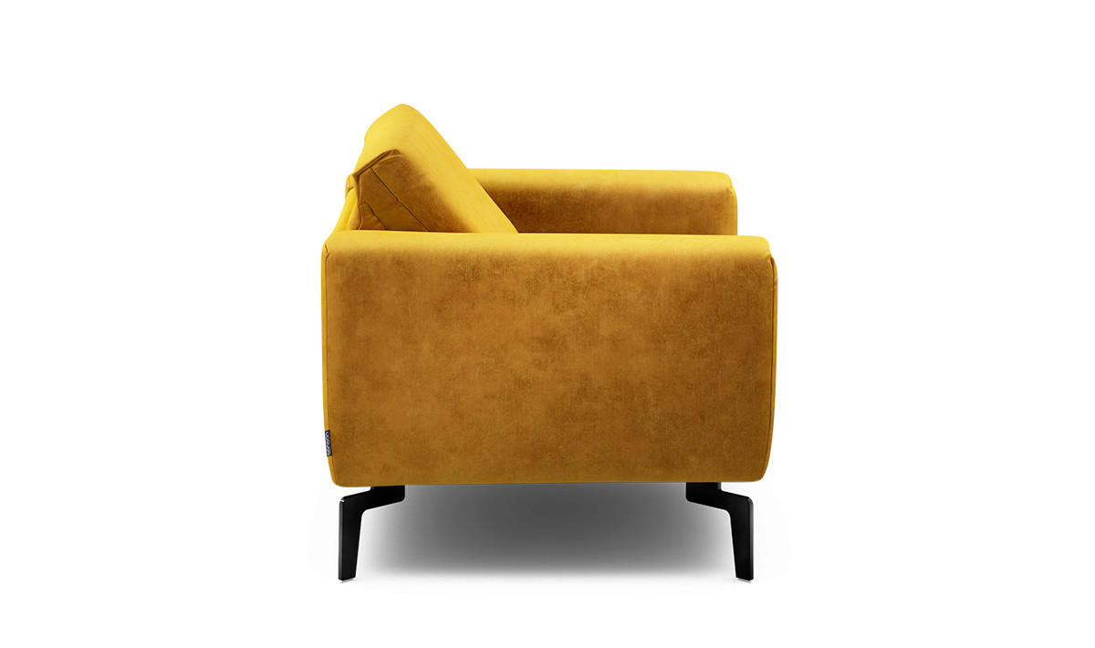 SESSEL in Samt Gelb  - Gelb/Schwarz, Design, Textil/Metall (110/85/86-94cm) - SENSOO