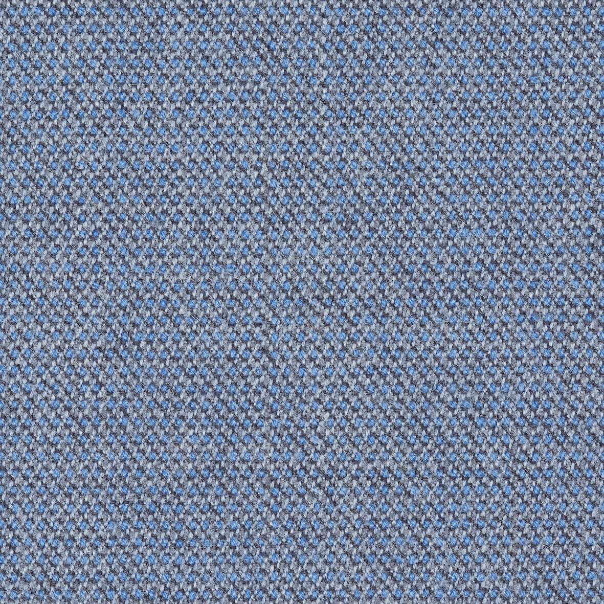 BÜROHOCKER Wollmischung mel. Blau, Weiß - Blau/Weiß, Basics, Textil/Metall (55/45,66/55cm) - Aeris