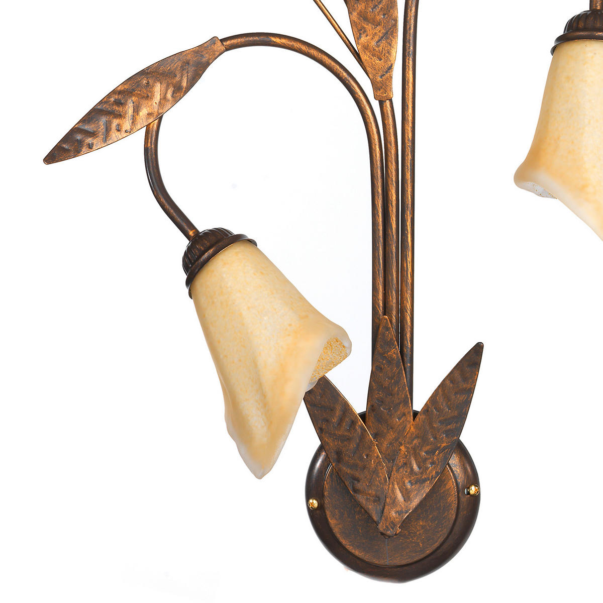 WANDLEUCHTE 40/24/70 cm   - Bronzefarben, KONVENTIONELL, Glas/Metall (40/24/70cm)