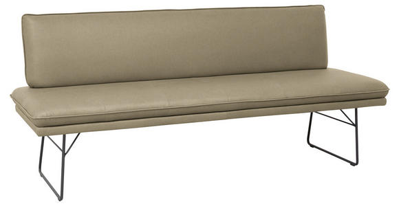 SITZBANK in Metall, Textil Grün, Schwarz  - Schwarz/Grün, Design, Textil/Metall (195/87/65cm) - Dieter Knoll