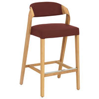 TRESENSTUHL in Weinrot, Wildeiche  - Wildeiche/Weinrot, Natur, Leder/Holz (51/93/49cm) - Voglauer