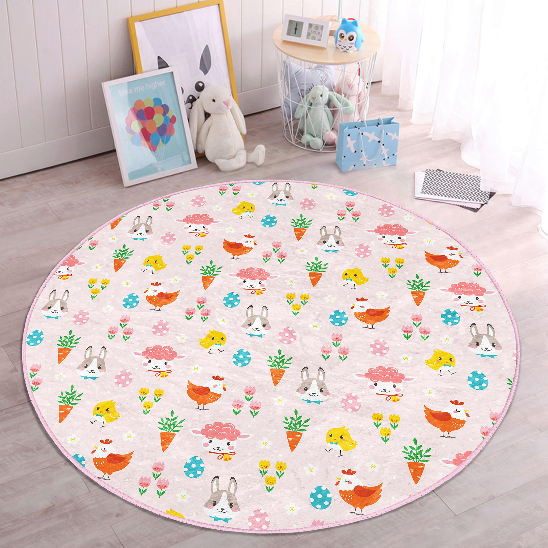 KINDERTEPPICH 180/180 cm Multicolor rund  - Multicolor, Basics, Textil (180/180cm)