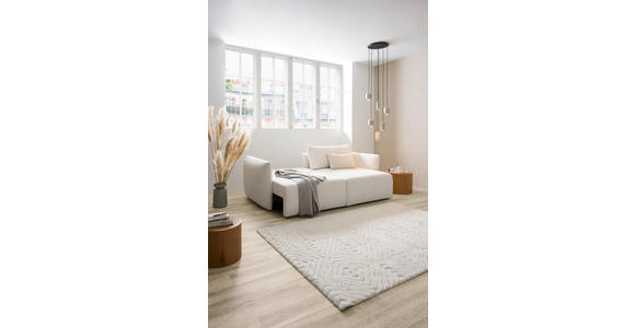 ECKSOFA  in Jersey Creme  - Creme/Schwarz, KONVENTIONELL, Kunststoff/Textil (238/148cm) - Carryhome