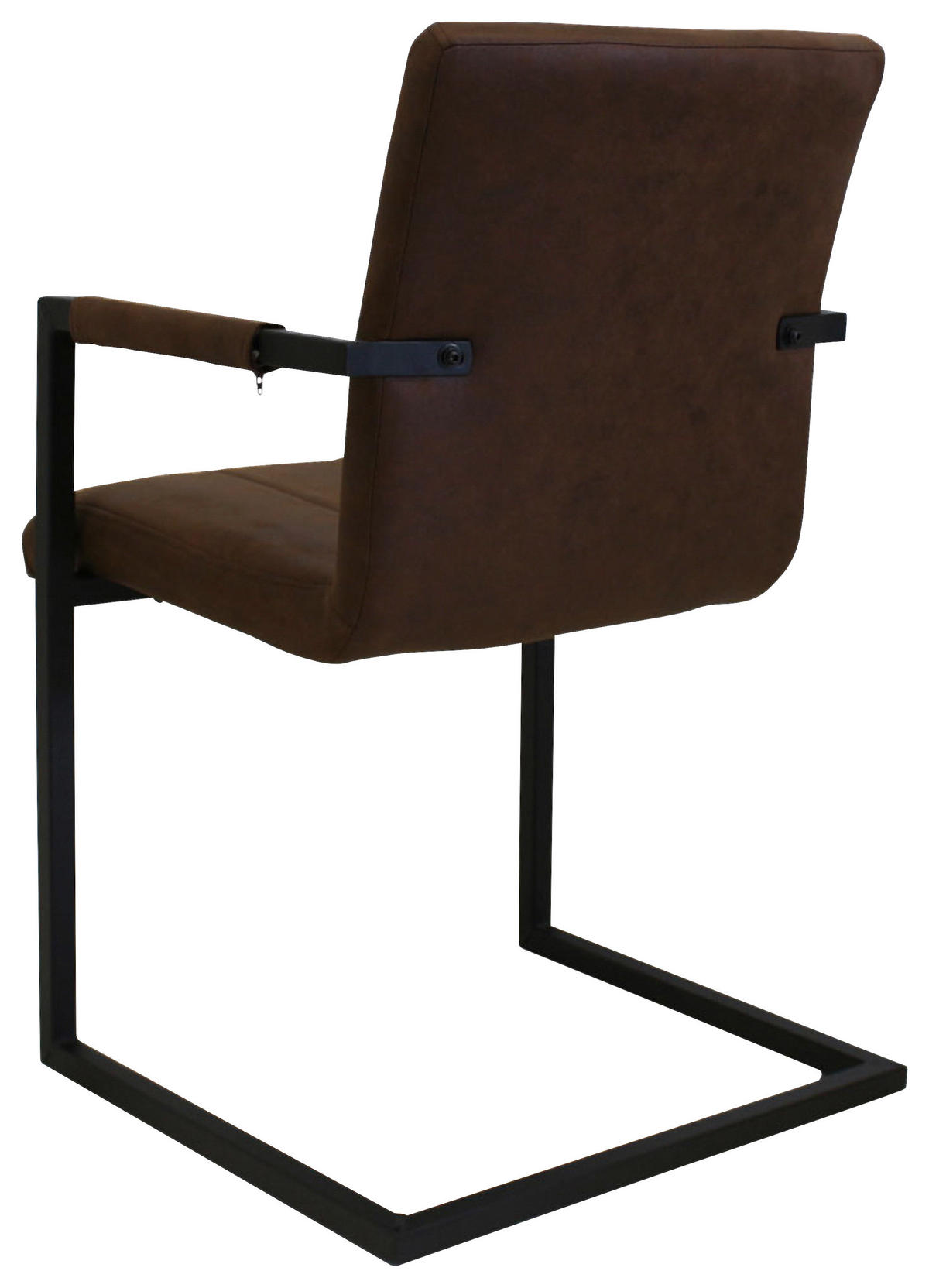 SADA STOLIČIEK S PODRÚČKAMI 2 kus - hnedá/čierna, Konventionell, kov/textil (54/85/61cm) - MID.YOU