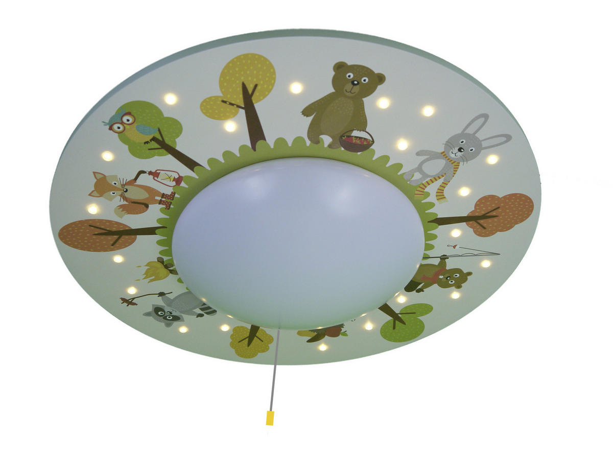 DĚTSKÉ STROPNÍ SVÍTIDLO, 54/11 cm  - vícebarevná, Trend, dřevo/plast (54/11cm)