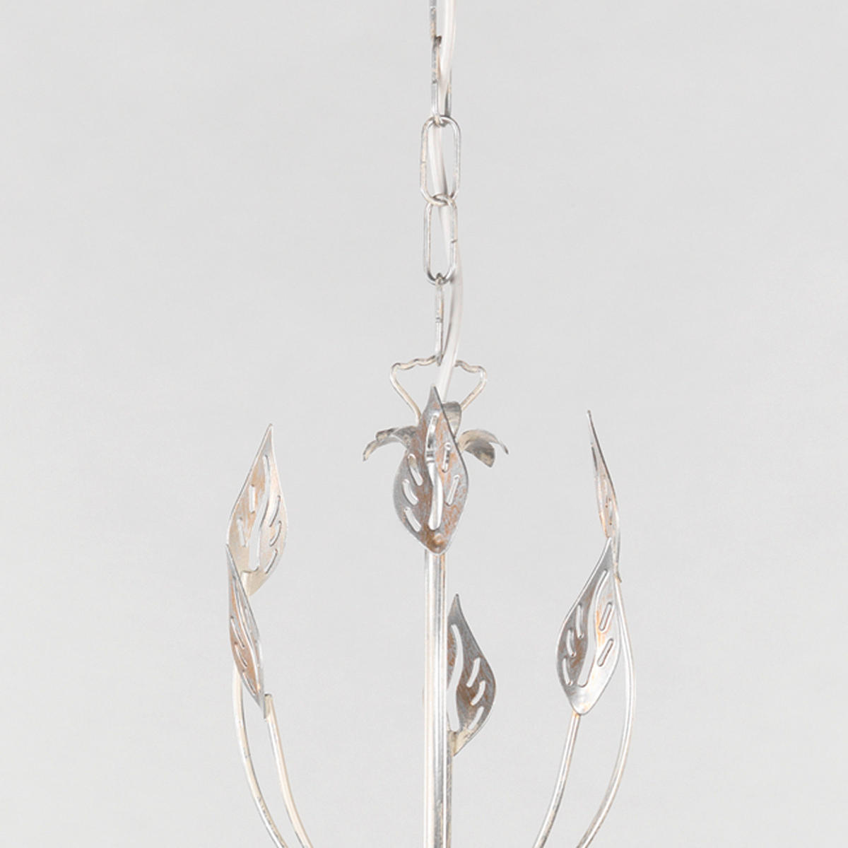 KRONLEUCHTER 80/105 cm   - Weiß, KONVENTIONELL, Glas/Metall (80/105cm)