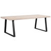 MATBORD i trä, metall 220/95/75 cm   - vit/svart, Klassisk, metall/trä (220/95/75cm) - Rowico