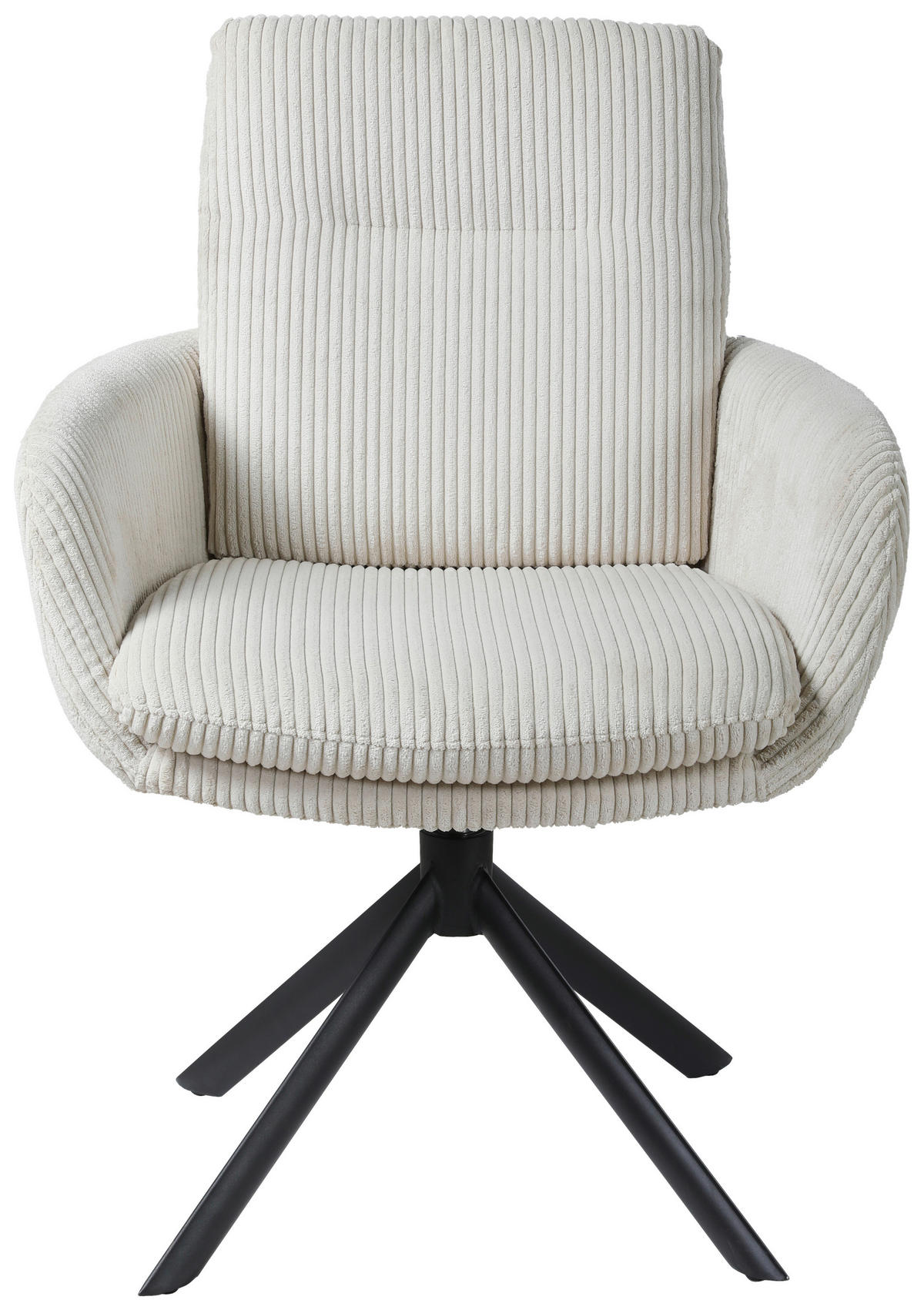 ŽIDLE S PODRUČKAMI, železo, manšestr, krémová - černá/krémová, Design, kov/textil (64/89/67cm) - Novel
