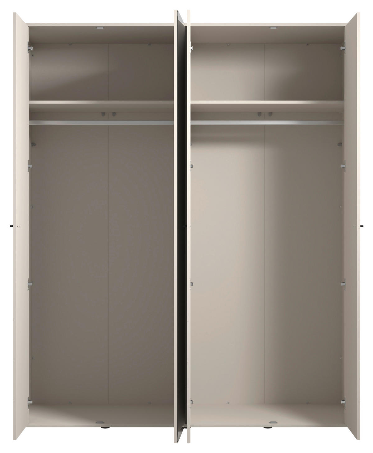 DREHTÜRENSCHRANK  in Kaschmir  - Kaschmir/Schwarz, Basics, Holzwerkstoff/Kunststoff (179,5/210,5/56,5cm) - MID.YOU