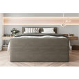 BOXSPRINGBETT 180/200 cm  in Graubraun  - Graubraun/Schwarz, KONVENTIONELL, Textil/Metall (180/200cm) - Carryhome