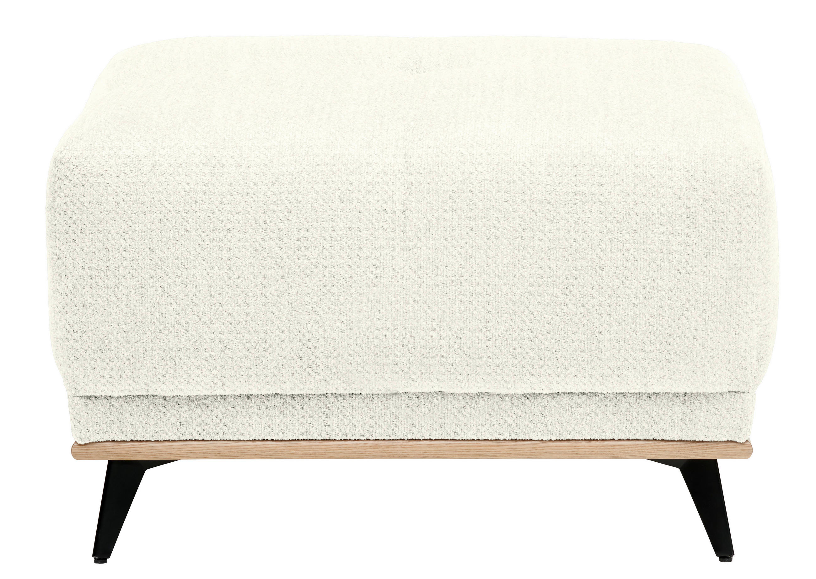 Thumbnail - home24 Hocker, Weiß, Textil, Eiche, quadratisch, 73x47x73 cm, Stoffauswahl, Wohnzimmer, Hocker, Sitzhocker