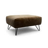 HOCKER in Textil Braun  - Schwarz/Braun, Design, Textil/Metall (90/70/46cm) - SENSOO