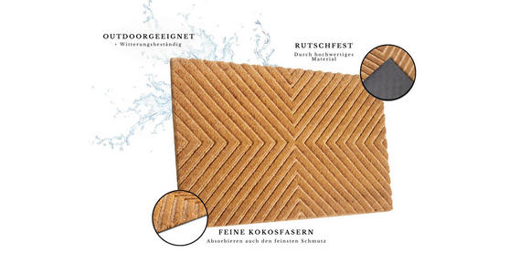 KOKOSMATTE 45/75 cm Mix Mats - Hellbraun, Basics, Naturmaterialien/Kunststoff (45/75cm) - Esposa