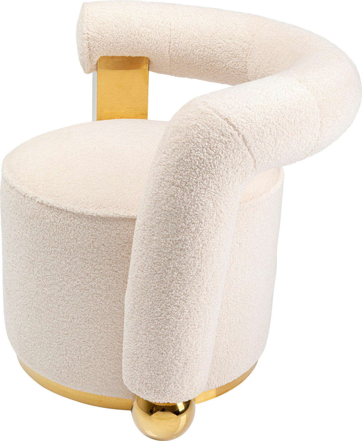 COCKTAILSESSEL - Goldfarben/Weiß, LIFESTYLE, Holzwerkstoff/Textil (83/65,5/69cm) - Kare-Design