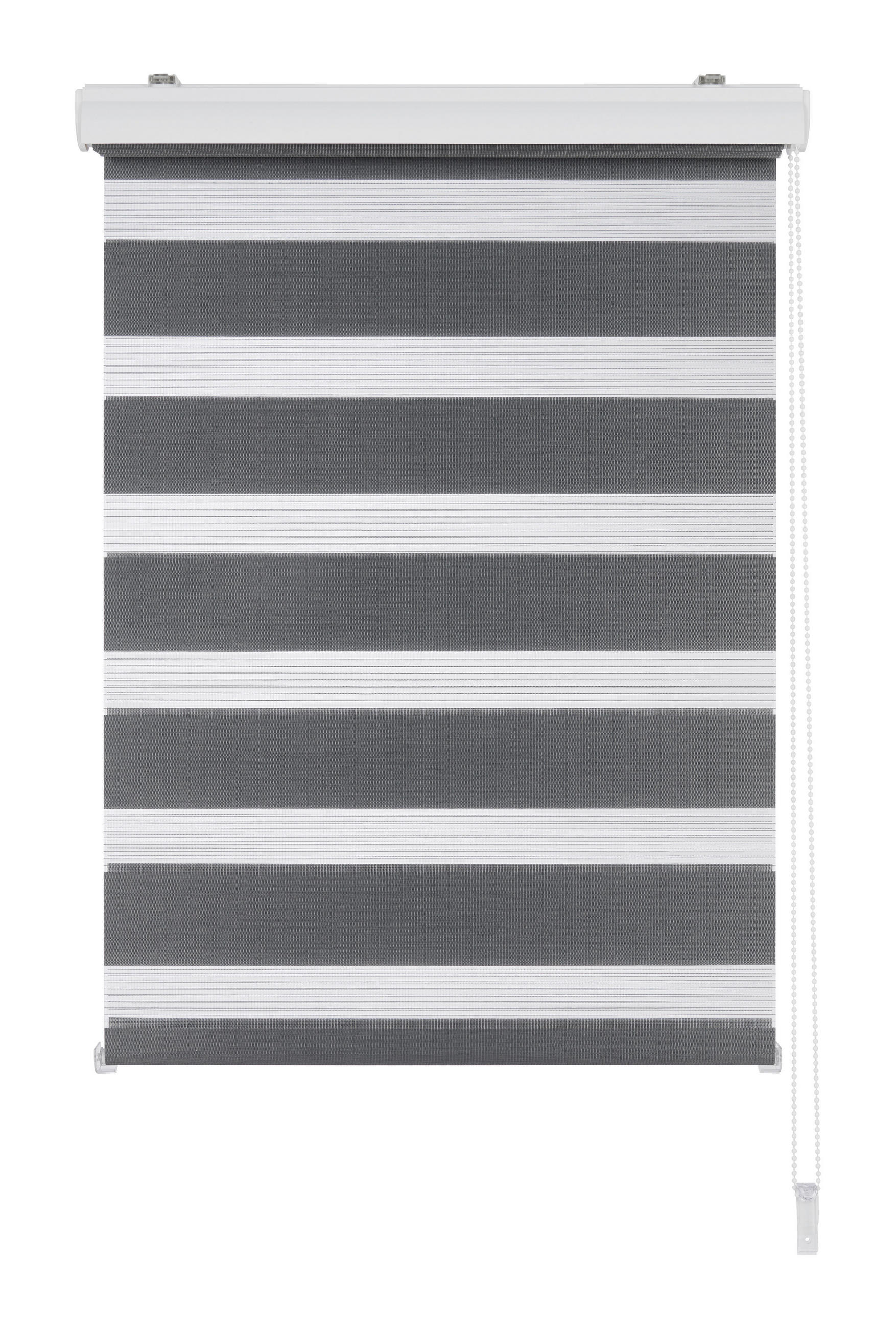 DOPPELROLLO  halbtransparent  60/160 cm    - Transparent/Grau, Basics, Textil (60/160cm) - Boxxx