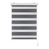 DOPPELROLLO  halbtransparent  60/160 cm    - Transparent/Grau, Basics, Textil (60/160cm) - Boxxx