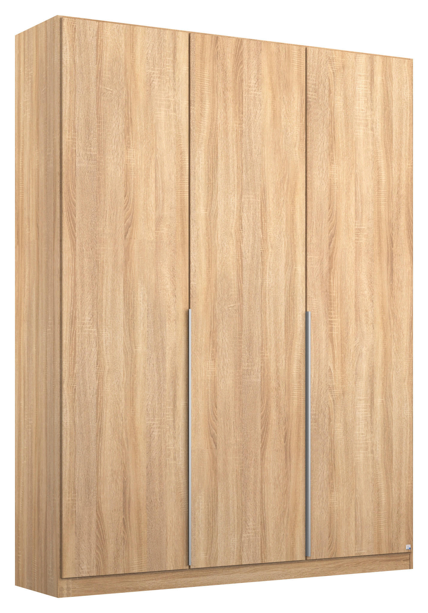 DREHTÜRENSCHRANK Sonoma Eiche  - Alufarben/Sonoma Eiche, Modern, Holzwerkstoff/Metall (136/229/54cm) - Rauch Möbel
