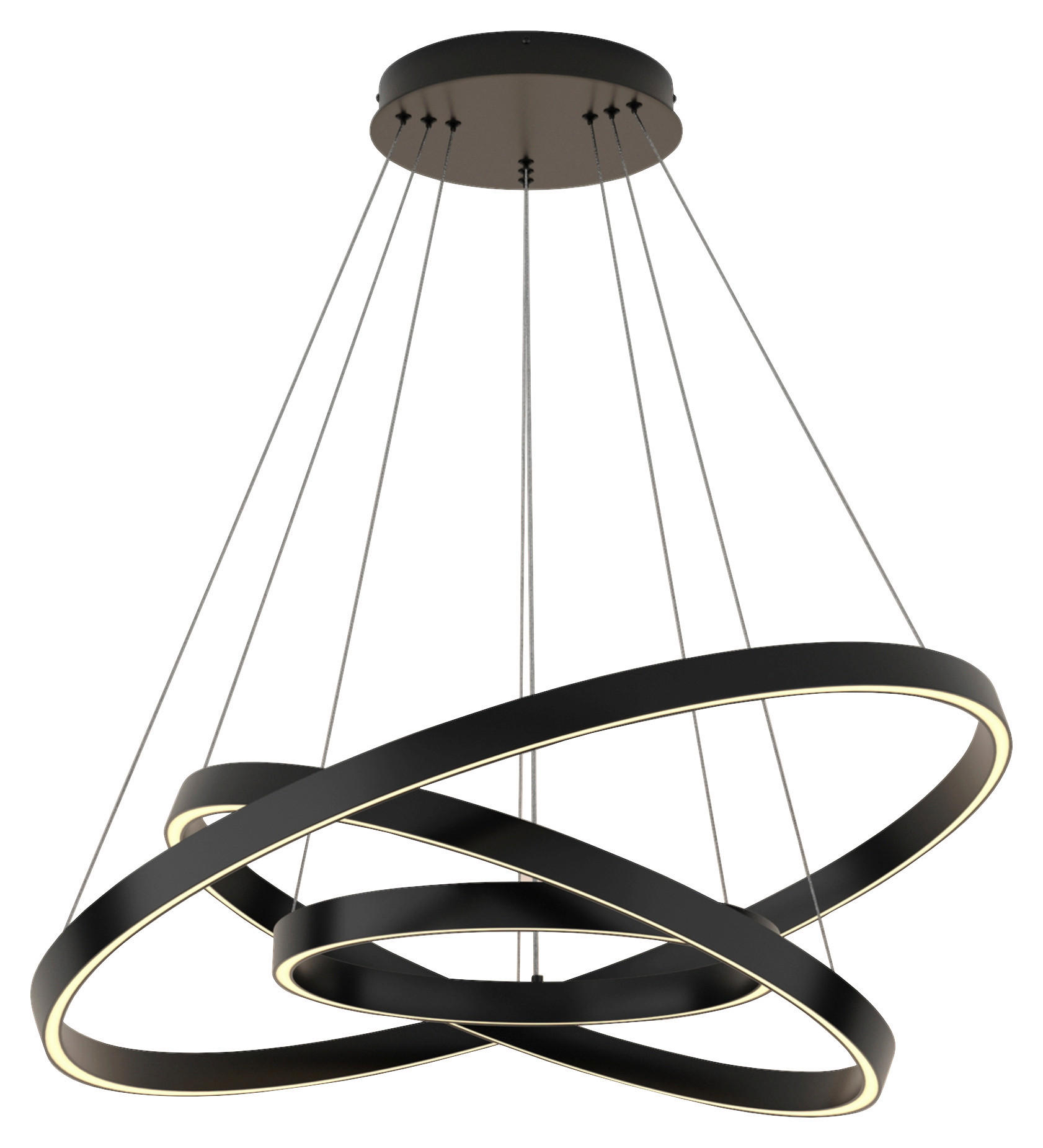 PENDELLEUCHTE 80/100/80 cm   - Schwarz, Basics, Metall (80/100/80cm) - MAYTONI