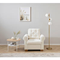 SESSEL in Creme  - Buchefarben/Creme, Design, Holz/Textil (93/89/82cm) - MID.YOU