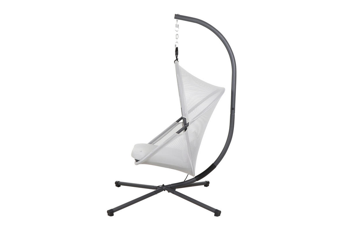 HÄNGESESSEL 123/195/106 cm  - Anthrazit/Grau, KONVENTIONELL, Kunststoff/Textil (123/195/106cm) - Siena Garden