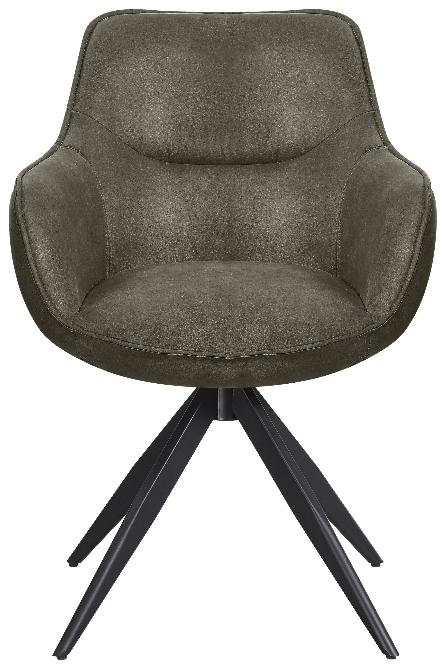 ARMLEHNSTUHL  in Eisen Webstoff, Mikrofaser  - Schwarz/Grau, Design, Textil/Metall (64/86/63cm) - Carryhome