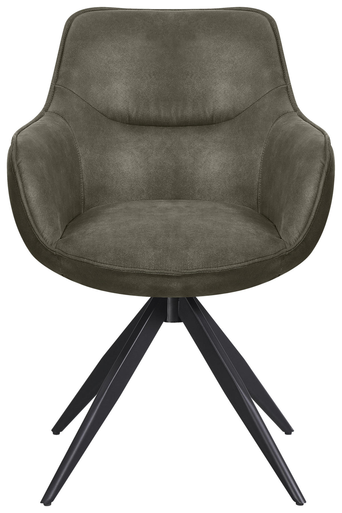 ARMLEHNSTUHL  in Eisen Webstoff, Mikrofaser  - Schwarz/Grau, Design, Textil/Metall (64/86/63cm) - Carryhome