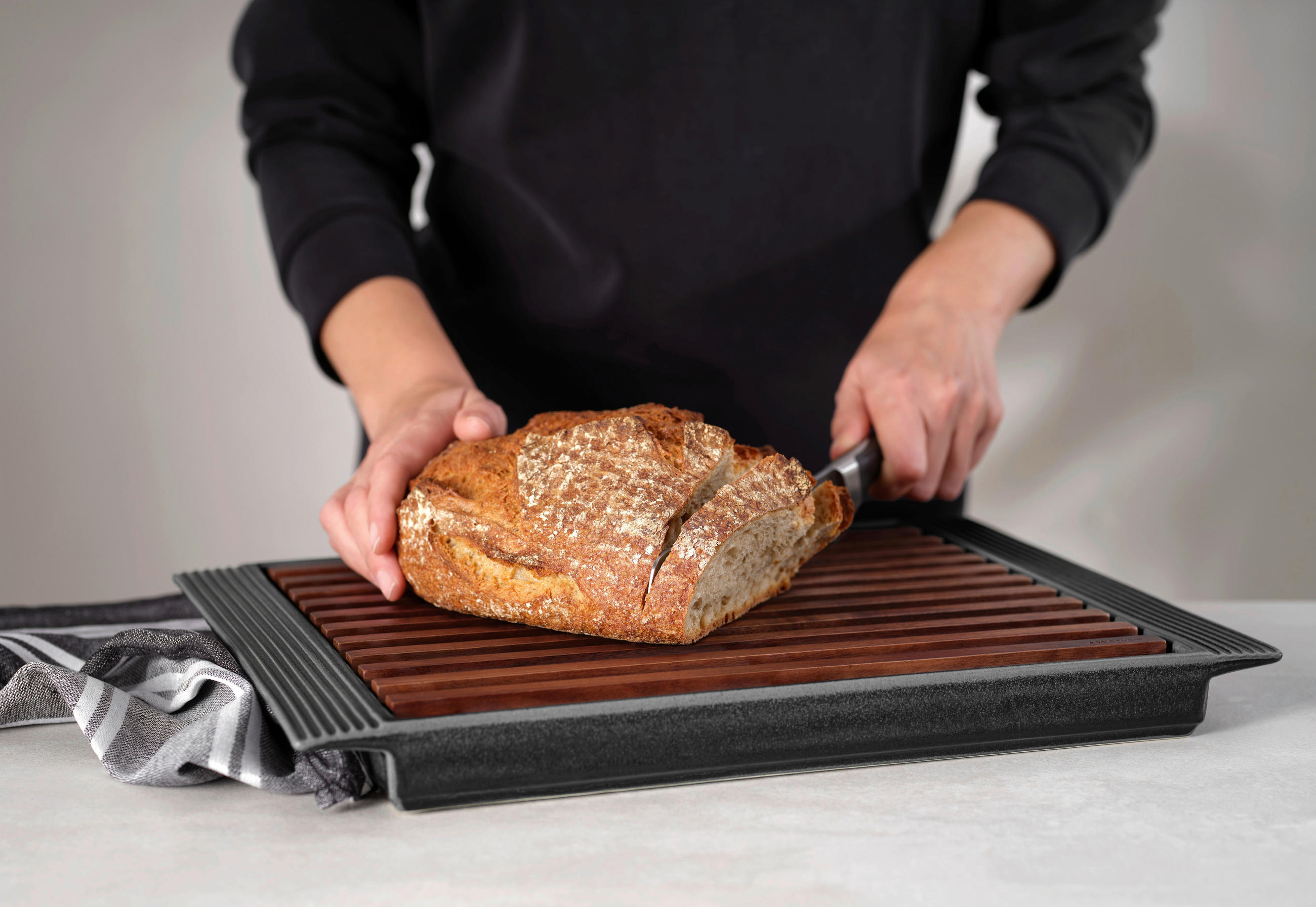 Thumbnail - ASA Schneidebrett kitchen'art; Schwarz, Keramik, 42x3.3x30 cm, Küchenzubehör, Schneidebretter