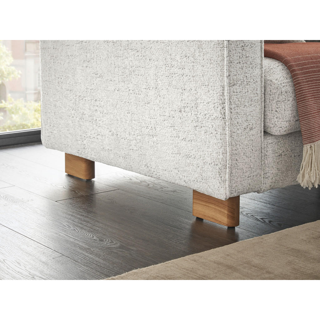 Thumbnail - SetOne by Musterring Ecksofa, Hellgrau, Textil, Eiche, massiv, 3-Sitzer, Füllung: Schaumstoff, Silikon,Schaumstoff, Sili...
