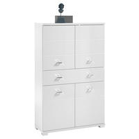 MIDISCHRANK 76/123/31 cm  - Weiss Hochglanz/Weiss, Basics, Holzwerkstoff/Kunststoff (76/123/31cm) - Livetastic