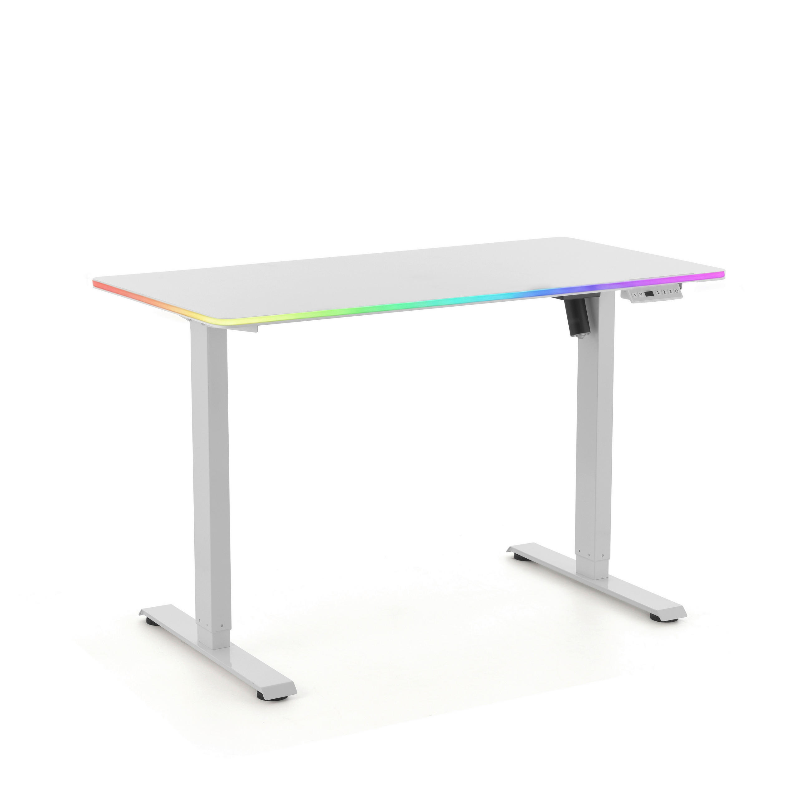 SCHREIBTISCH 120/60/72-118 cm  in Weiß  - Weiß, MODERN, Holz/Metall (120/60/72-118cm) - MID.YOU