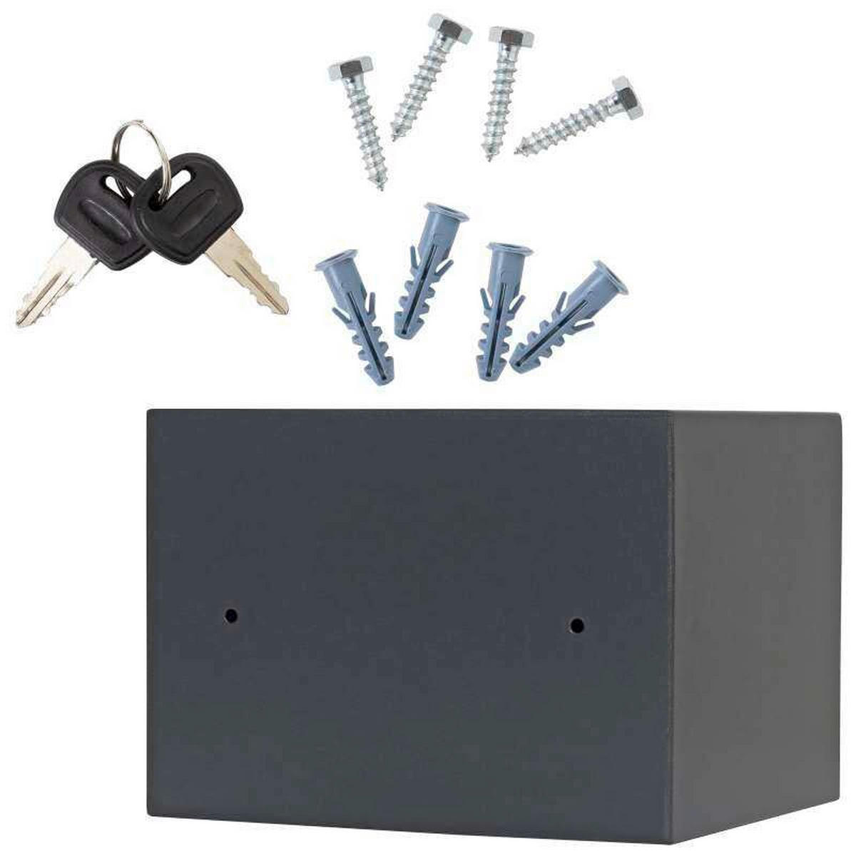 TRESOR - Anthrazit, KONVENTIONELL, Metall (35/25/28cm) - ROTTNER