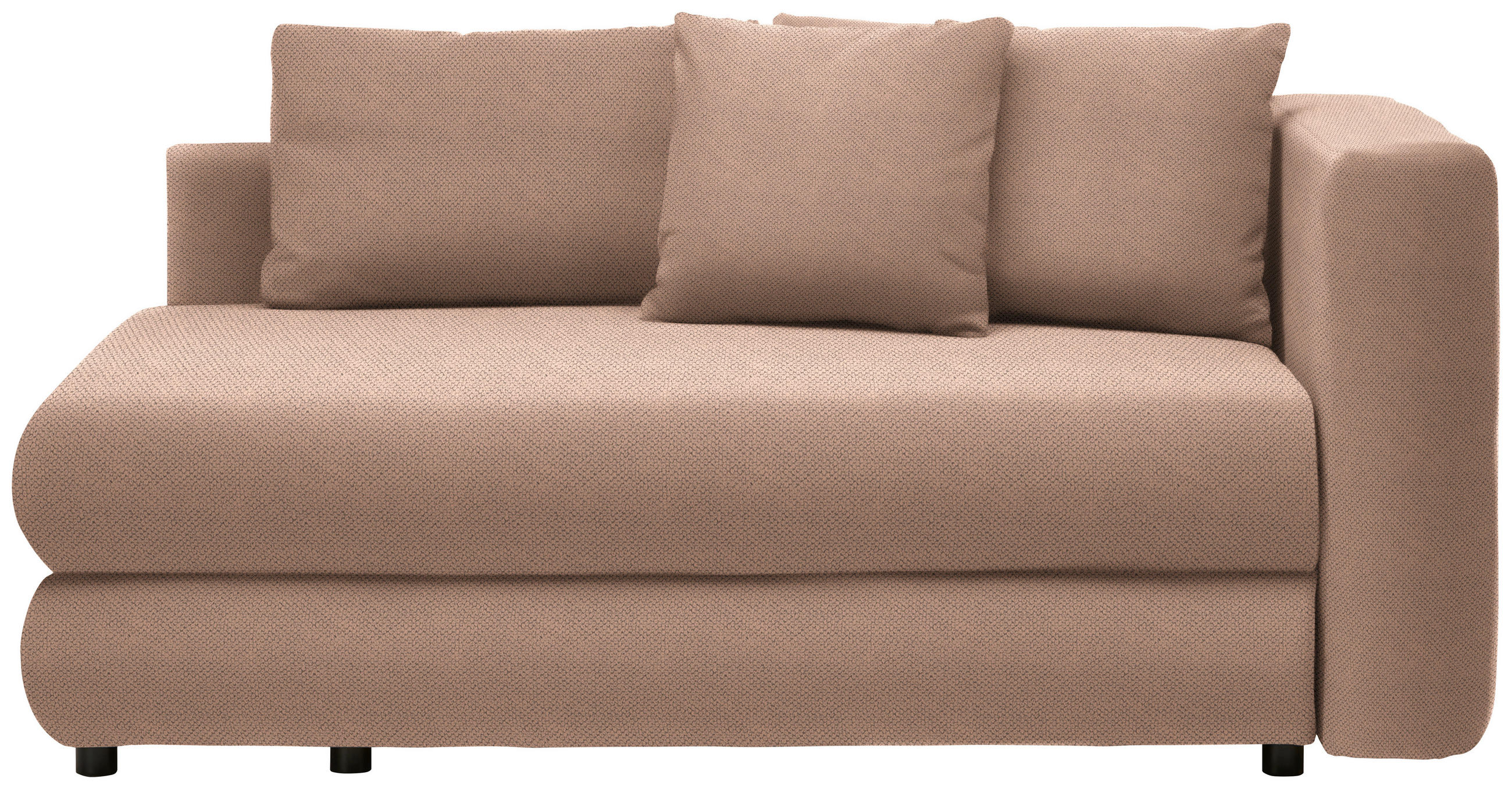 Cantus Récamiere Braun, Orange 171x71-88x93 cm