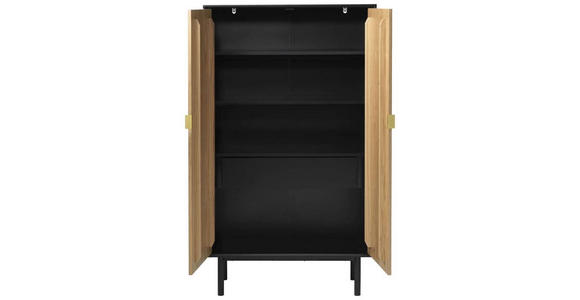 HIGHBOARD  - Eichefarben/Goldfarben, Design, Holzwerkstoff/Metall (95/160/40cm) - Novel