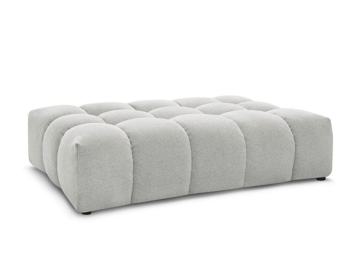 HOCKER EVEREST Flachgewebe Hellgrau  - Hellgrau/Schwarz, MODERN, Kunststoff/Textil (166/100/40cm)